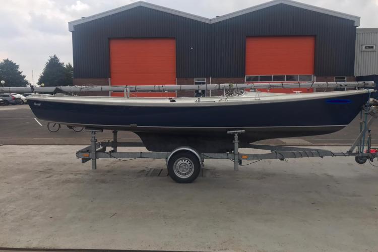 Enkelassige boottrailer/aanhangwagen